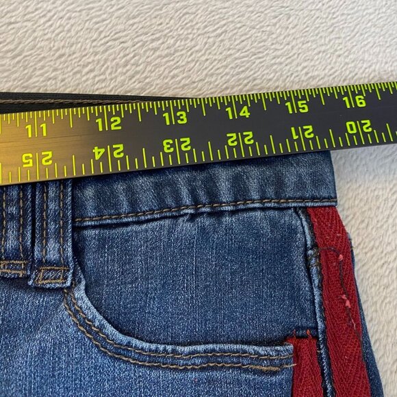 Democracy Women's Jeans Size 6 Ab Technology Skinny Frayed Hem Side Striped Blue - Picture 7 of 13